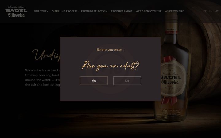 Screenshot of badelsljivovica.hr
