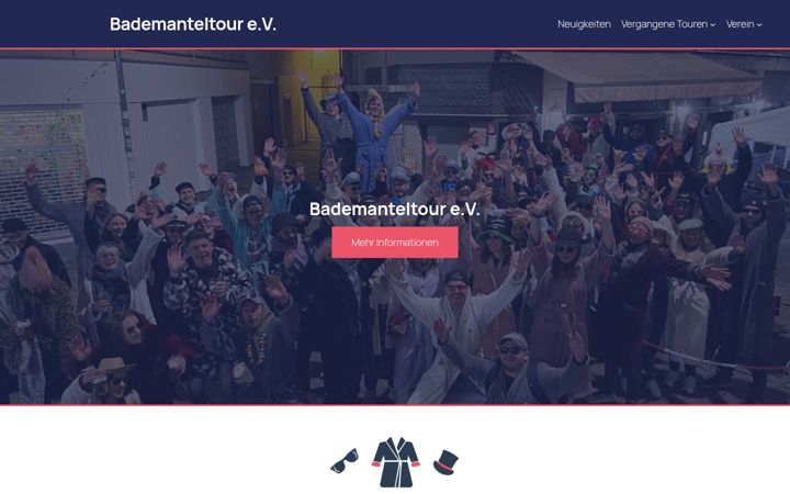 Screenshot of bademanteltour.de