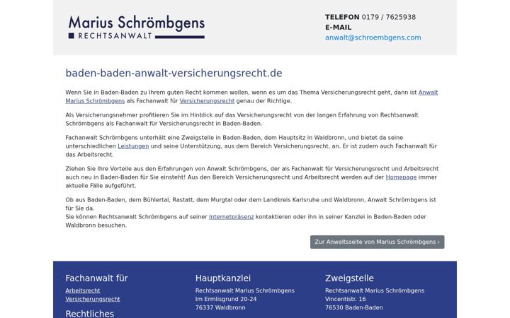 Ekrano kopija baden-baden-anwalt-versicherungsrecht.de