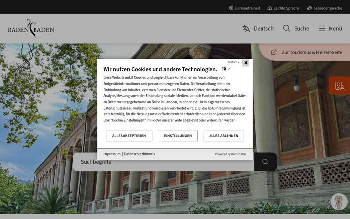 Screenshot of baden-baden.de