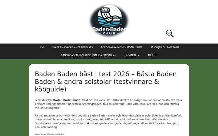 Screenshot of badenbaden.se