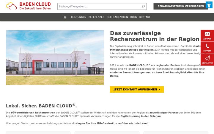 Skjermbilde av badencloud.de