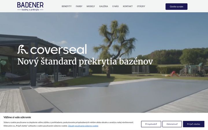 Screenshot of badener.sk