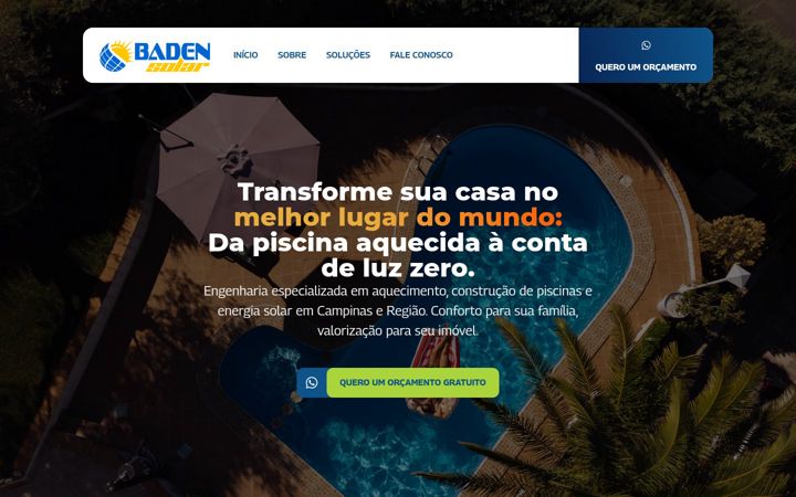 Screenshot of badensolar.com.br