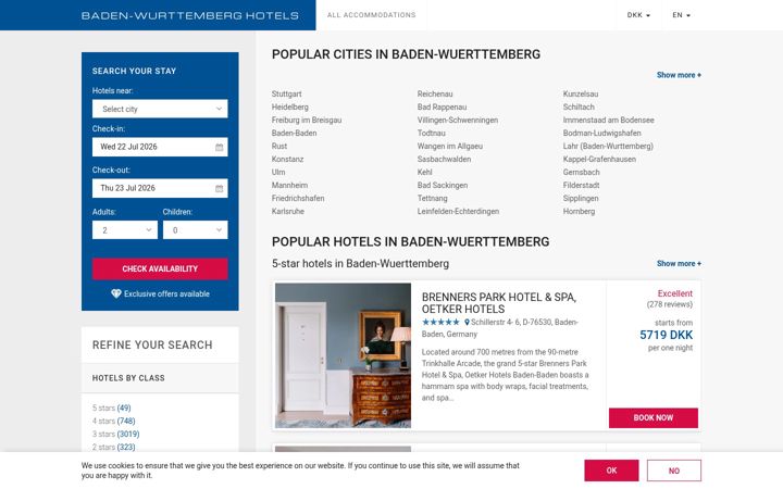 Screenshot ta' badenwurtemberghotel.com