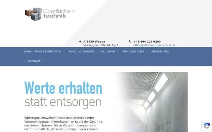 Screenshot of bader-fassadenreinigung.at