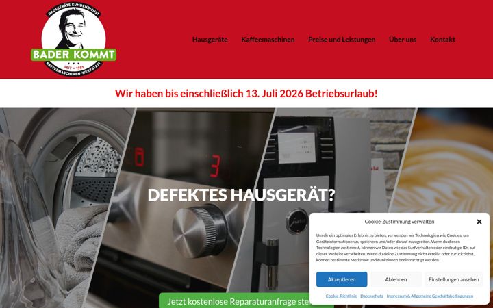 Screenshot of bader-kommt.de