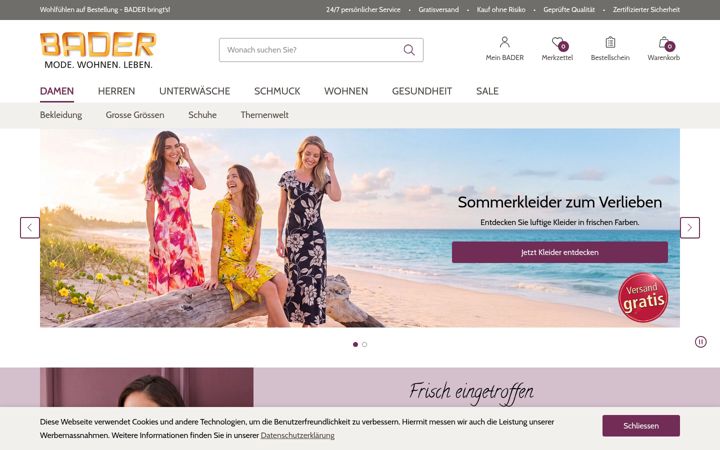 Skærmbillede af bader.ch
