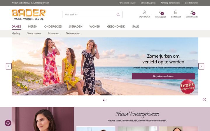 Screenshot of bader.nl