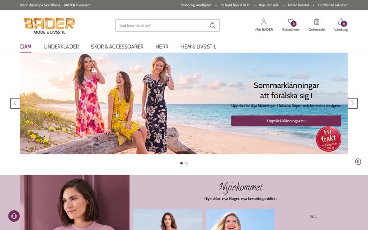Screenshot of bader.se