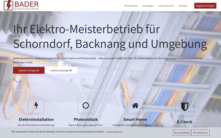 Screenshot of baderelektro.de