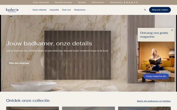 Screenshot stránky baderie.nl