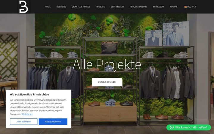 Screenshot stránky badesignstudio.de