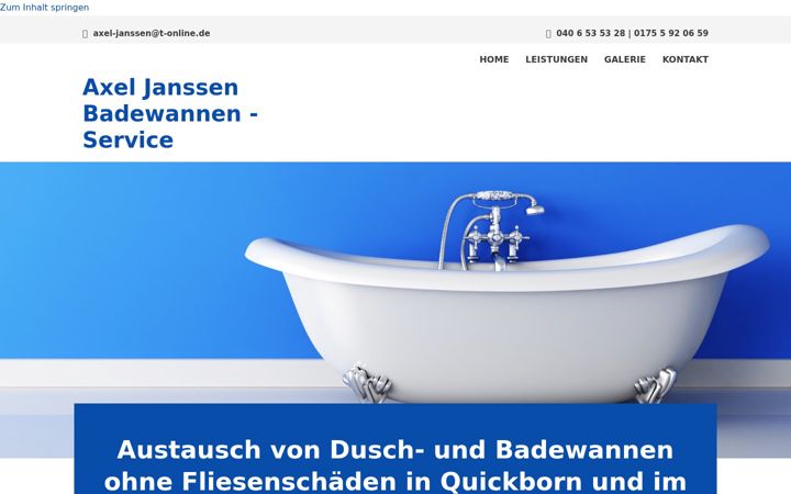 Screenshot of badewannen-janssen.de