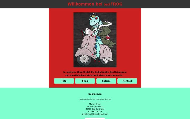 Screenshot of badfrog.de