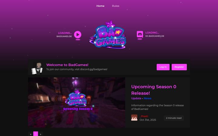 Screenshot of badgames.de
