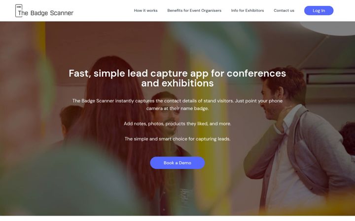 Screenshot of badge-scanner.com