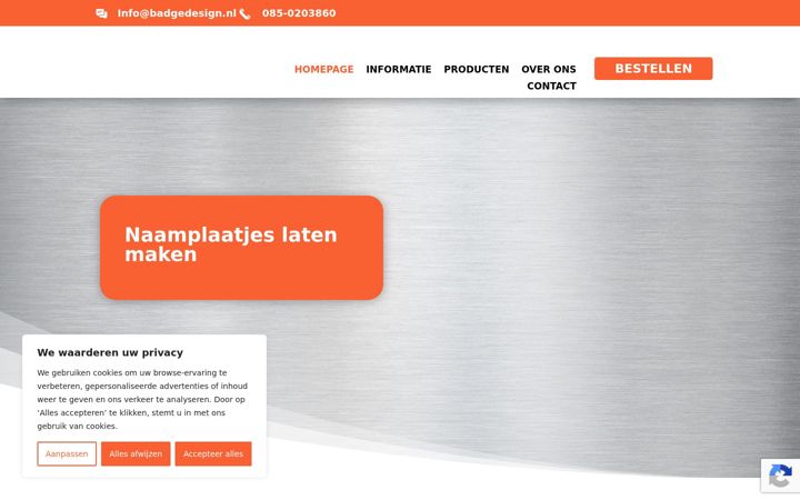 Screenshot stránky badgedesign.nl