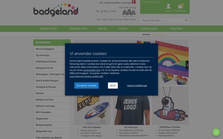Screenshot of badgeland.dk