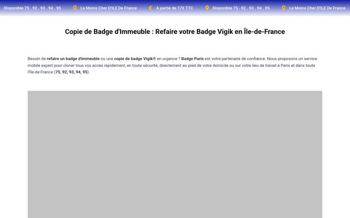 Screenshot of badgeparis.fr