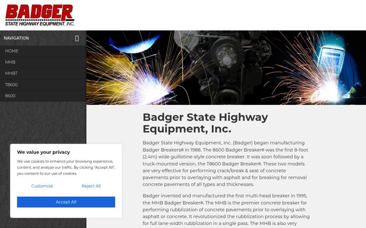 Screenshot of badgerbreaker.com