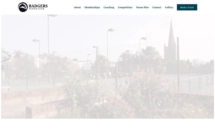 Screenshot of badgerstennis.com