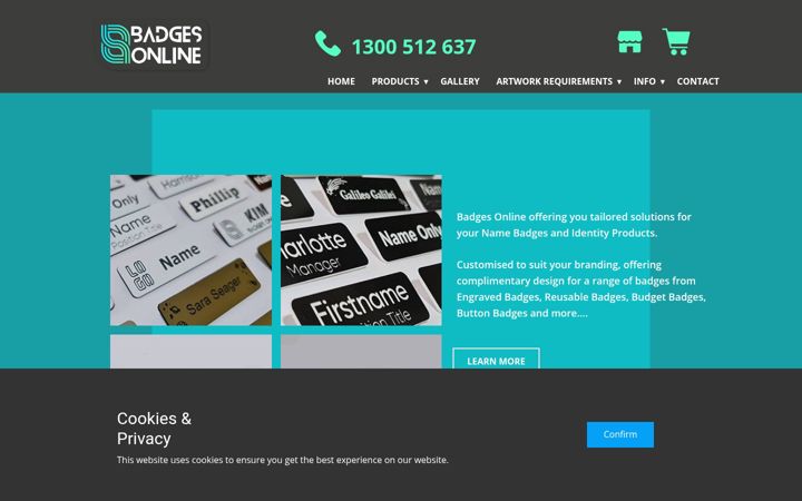 Screenshot of badgesonline.com.au