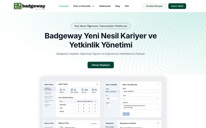 Screenshot of badgeway.com