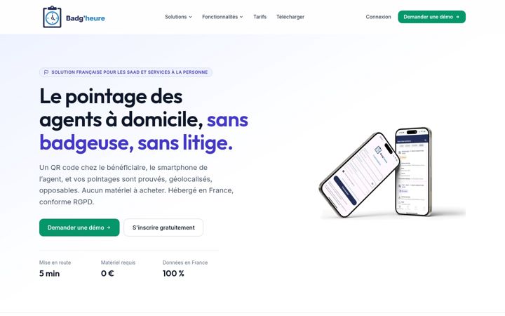 Screenshot of badgheure.fr