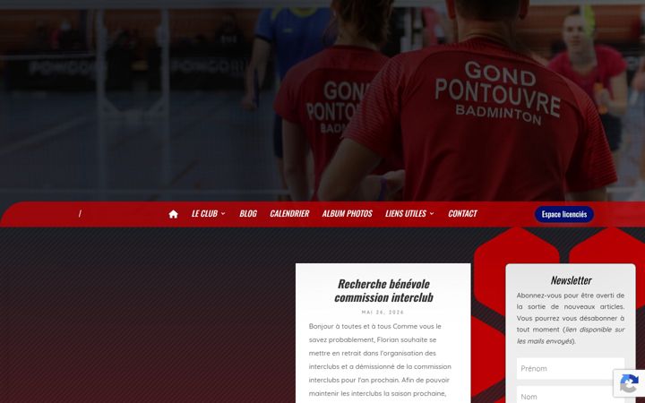 Screenshot of badgondpontouvre.fr