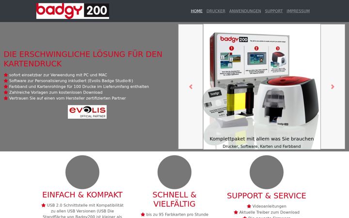 Screenshot of badgy.at