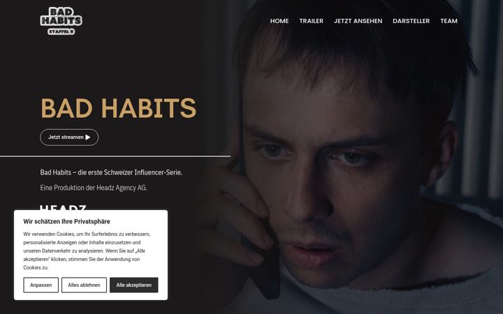 Screenshot of badhabits-dieserie.ch