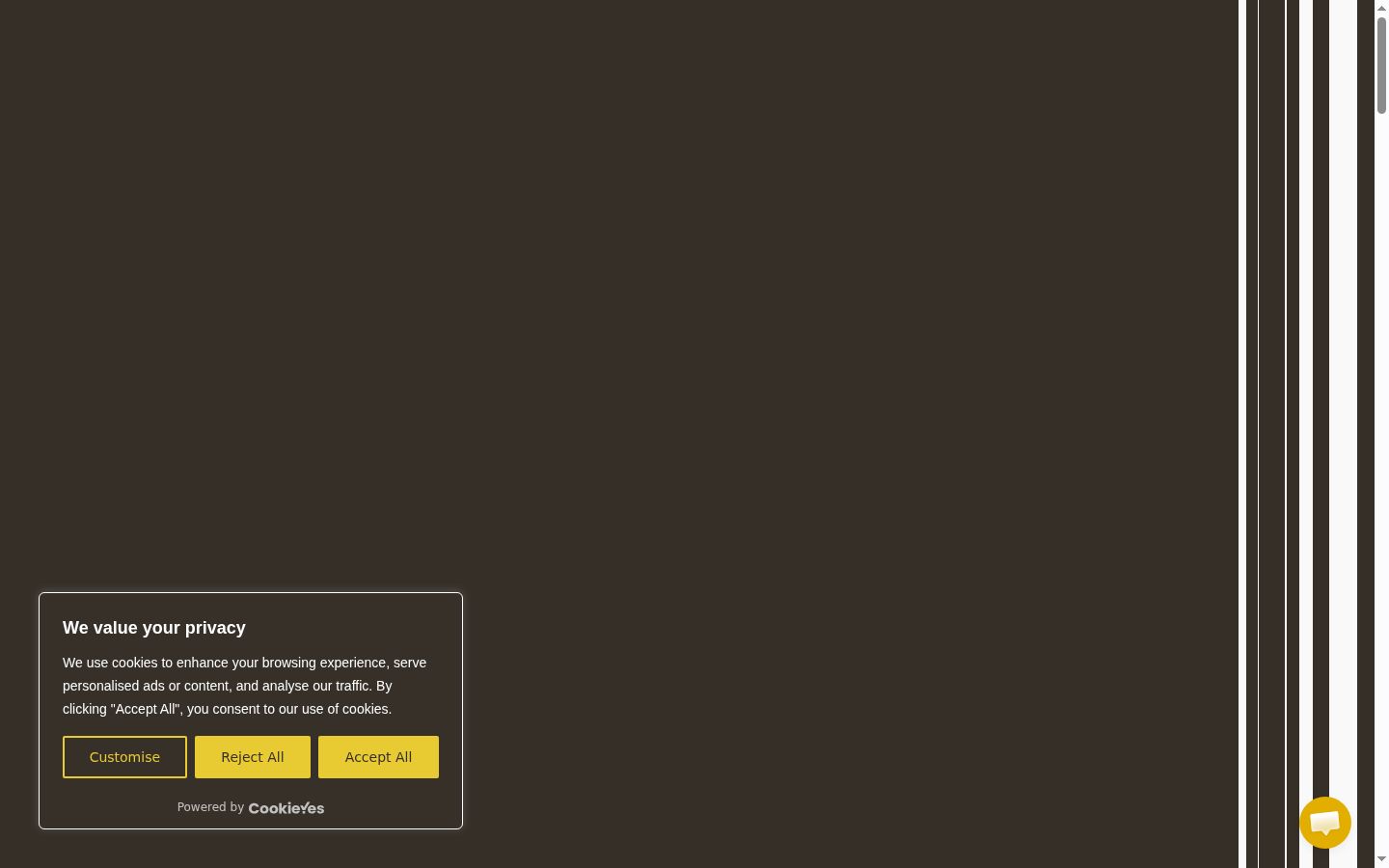Screenshot of the consent banner shown before any interaction