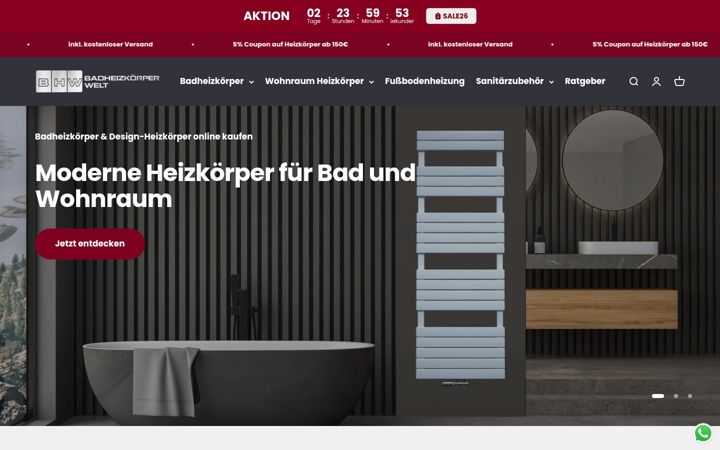 Skjermbilde av badheizkoerper-welt.de