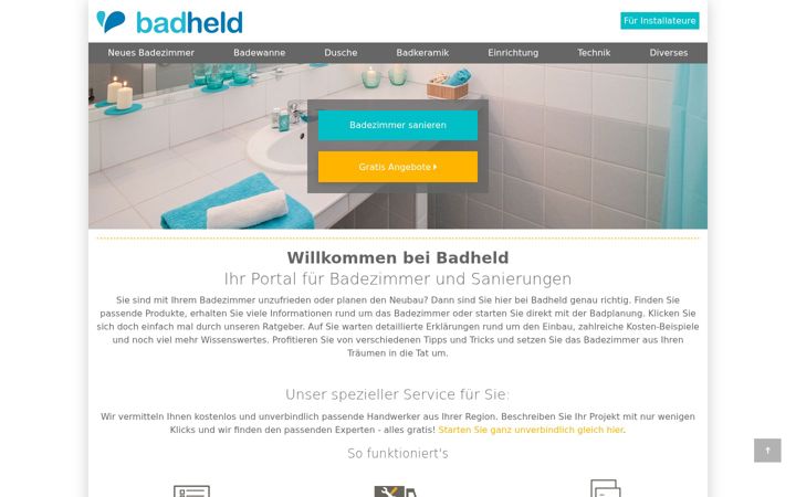Screenshot of badheld.com