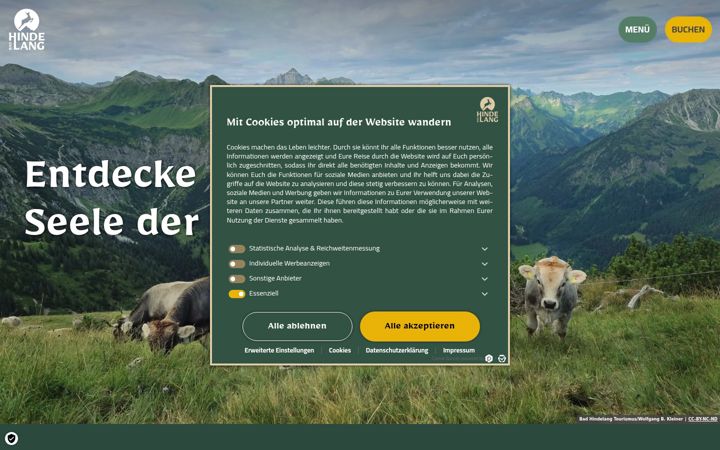 Screenshot of badhindelang.de