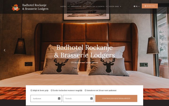 Screenshot stránky badhotel.nl