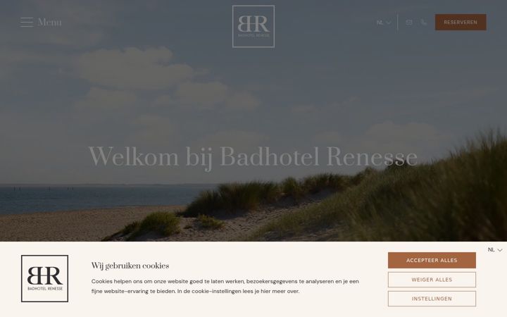 Screenshot of badhotelrenesse.nl