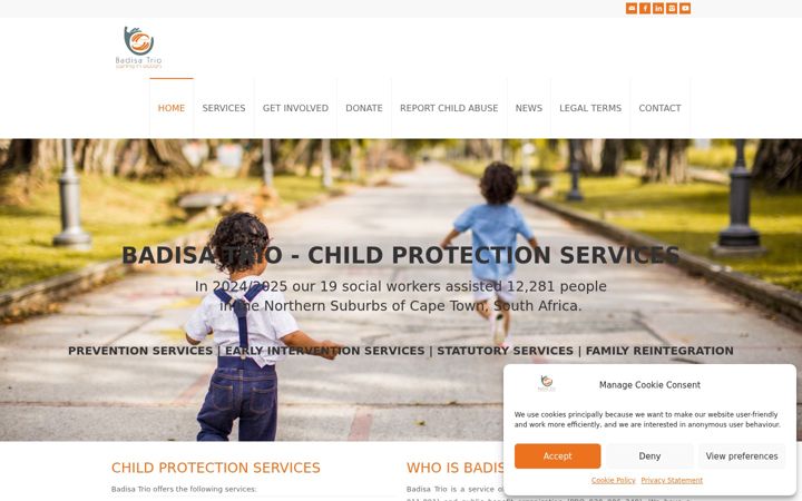 Screenshot of badisatrio.co.za