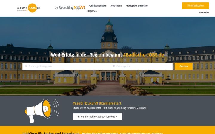 Screenshot of badische-jobs.de