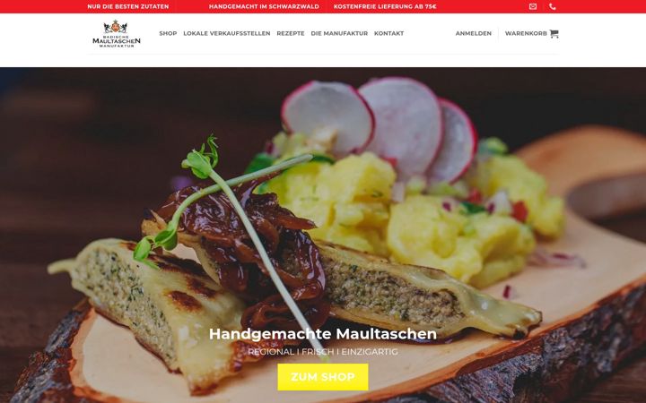 Skjermbilde av badische-maultaschen-manufaktur.de