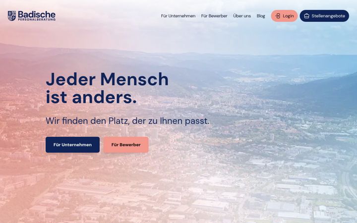 Screenshot of badische-pb.de
