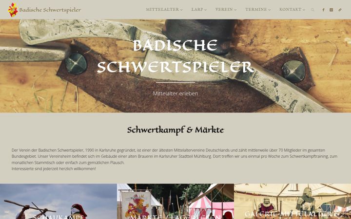 Skjermbilde av badische-schwertspieler.de