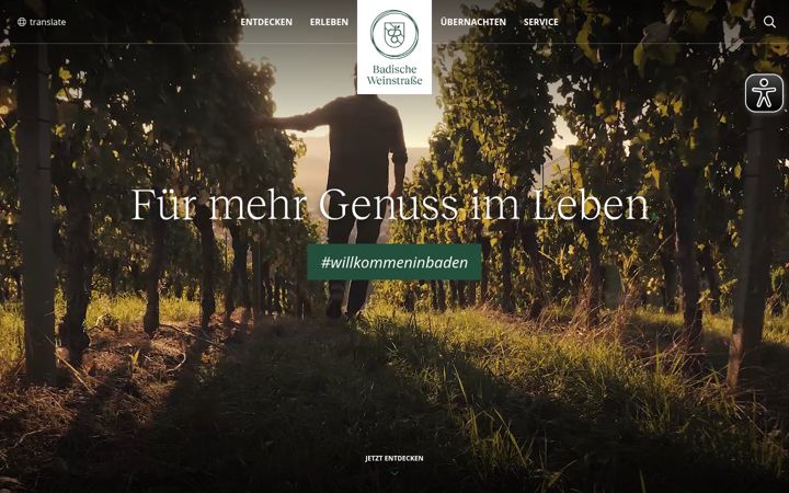 Screenshot of badische-weinstrasse.de
