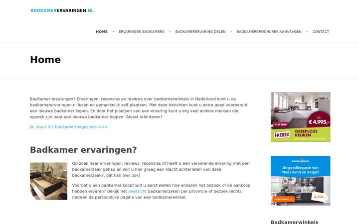 Screenshot of badkamerervaringen.nl