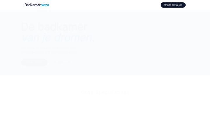 Screenshot of badkamerplaza.nl