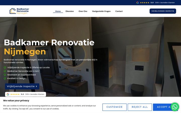 Screenshot van badkamerrenovatienijmegen.nl