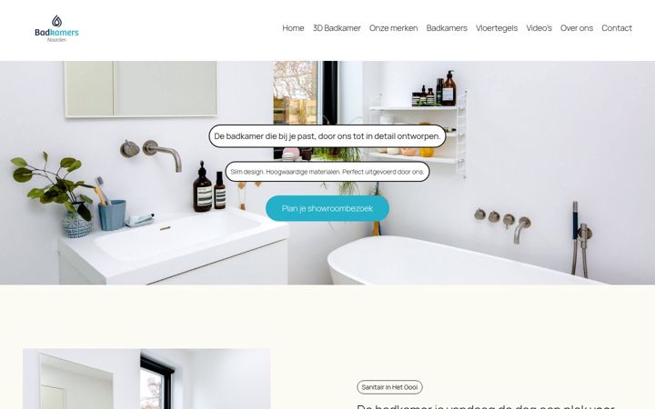Screenshot of badkamersnaarden.nl