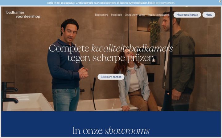 Capture d'écran de badkamervoordeelshop.nl