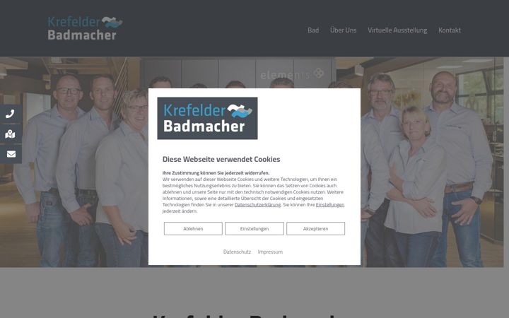 Screenshot of badmacher-krefeld.de